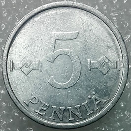 Finland 5 Penniä 1977-1990 KM#45a