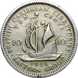 East Caribbean States 10 Cents 1955-1965 KM#5