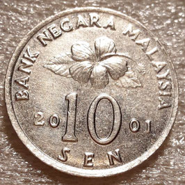 Malaysia 10 Sen 1989-2011 KM#51