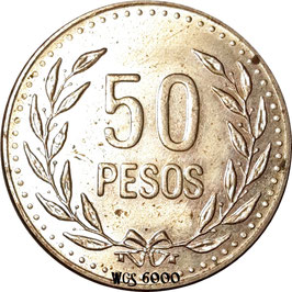 Colombia 50 Pesos 1989-2012