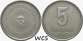 Argentina 5 Centavos 1993-1995 KM#109a