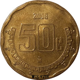 Mexico 50 Centavos 1992-2009 KM#549