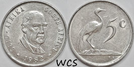 South Africa 5 Cents 1979 (President Diederichs) KM#100 XF