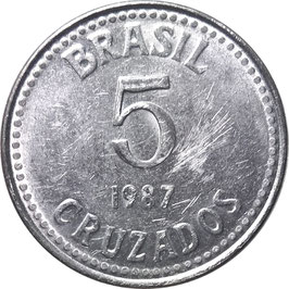 Brazil 5 Cruzados 1986-1988 KM#606