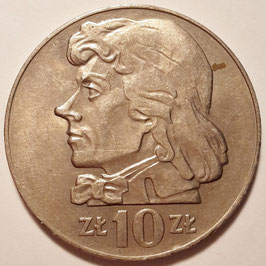 Poland 10 Zlotych 1969-1973 (Tadeusz Kosciuszko) Y#50a