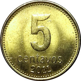 Argentina 5 Centavos 2006-2011  KM#109b