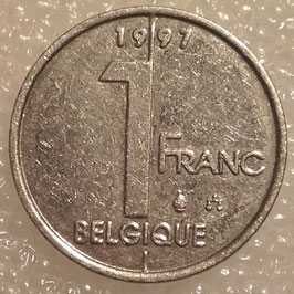 Belgium 1 Franc 1994-2001 BELGIQUE KM#187