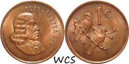 South Africa 1 Cent 1965-1969 (SUID-AFRICA) KM#65.2