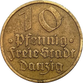 Danzig 10 Pfennig 1932 KM#152 VF