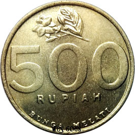 Indonesia 500 Rupiah 1997-2003 KM#59