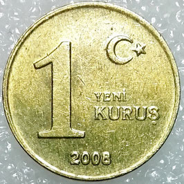 Turkey 1 New Kurus 2005-2008 KM#1164