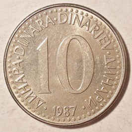 Yugoslavia 10 Dinara 1982-1988 KM#89