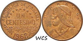 Panama 1 Centesimo 1968 KM#22 UNC