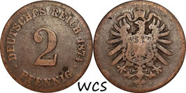 German Empire 2 Pfennig 1873-1877 KM#2