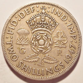 Great Britain 2 Shillings (Florin) 1947-1948 KM#865