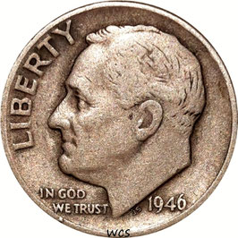 USA 10 Cents 1946 KM#195 F+