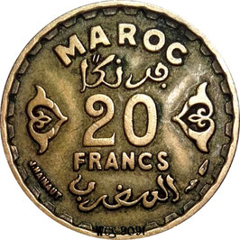 Morocco 20 Francs 1952 (1371) Y#50 VF