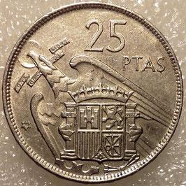 Spain 25 Pesetas 1957 KM#787