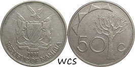 Namibia 50 Cents 1993-2010 KM#3