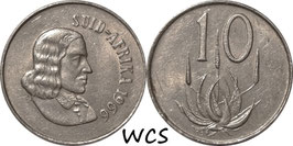 South Africa 10 Cents 1965-1969  (SUID-AFRIKA) KM#68.2