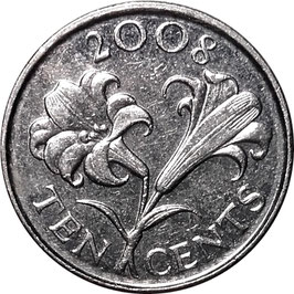 Bermuda 10 Cents 1999-2009 KM#109