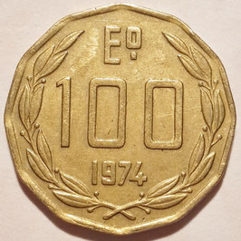 Chile 100 Escudos 1974 KM#202