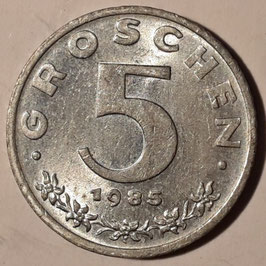Austria 5 Groschen 1948-1994 KM#2875