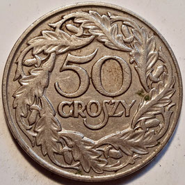 Poland 50 Groszy 1923 W Y#13 VF