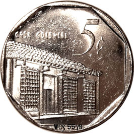 Cuba 5 Centavos 1996-Date (coin alignment) KM#575.2