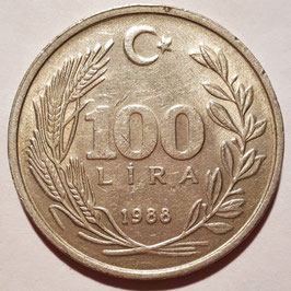 Turkey 100 Lira 1984-1988 KM#967