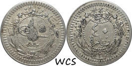 Ottoman Empire 40 Para AH1327/8 (1915) El-Ghazi KM#779 VF