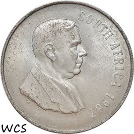 South Africa 1 Rand 1967 (Dr. Verwoerd, SOUTH AFRICA) KM#72.1 XF