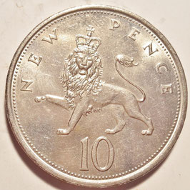 Great Britain 10 New Pence 1968-1981 KM#912