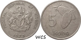 Nigeria 5 Kobo 1973-1986 KM#9.1