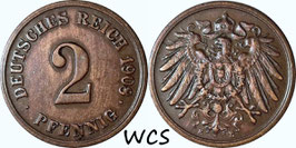 German Empire 2 Pfennig 1904-1916 KM#16