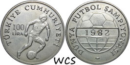 Turkey 100 Lira 1982 - FIFA World Cup 1982 KM#951 UNC