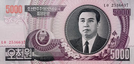 North Korea 5000 Won 2006 P.46b UNC