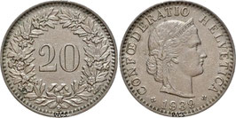 Switzerland 20 Rappen 1939-2023 KM#29a