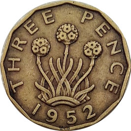 Great Britain 3 Pence 1949-1952 KM#873