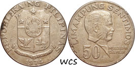 Philippines 50 Sentimos 1967-1975 KM#200