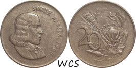 South Africa 20 Cents 1965-1969 (SOUTH AFRICA) KM#69.1