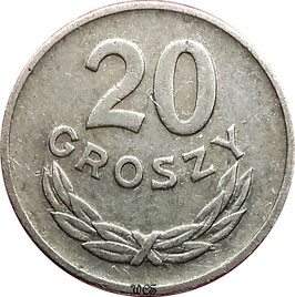 Poland 20 Groszy 1949 (Aluminium) Y#43a