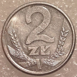 Poland 2 Zlote 1989-1990 MW Y#80.3 XF