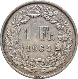 Switzerland 1 Franc 1964 KM#24 VF-