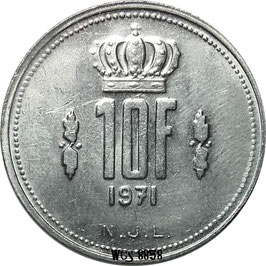 Luxembourg 10 Francs 1971-1980 KM#57