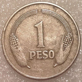 Colombia 1 Peso 1975 KM#258.1 (medium date) VF