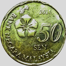 Malaysia 50 Sen 2011-Date KM#204