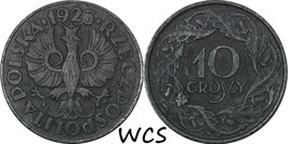 Poland 10 Groszy 1923 W (German Occupation WWII) Y#36