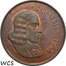 South Africa 2 Cents 1966 (SUID-AFRIKA) KM#66.2 UNC