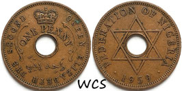 Nigeria 1 Penny 1959 KM#2 VF+